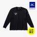  Mizuno официальный [ Mizuno прямой . ограничение ] Roo z Fit футболка длинный рукав мужской женский черный тренировка одежда 
