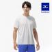  Mizuno официальный dry hybrid футболка белый мужской тренировка одежда 