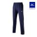  Mizuno официальный разогрев брюки мужской женский глубокий темно-синий × белый тренировка одежда 