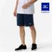  Mizuno официальный navi dry вязаный шорты платье темно-синий × серебряный мужской тренировка одежда 