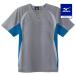  Mizuno официальный легкий рубашка Junior серый × голубой × белый × белый трубчатая обводка клиренс 