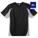  Mizuno официальный легкий рубашка черный × серый × красная отстрочка клиренс 