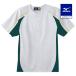 Mizuno официальный легкий рубашка белый × зеленый × желтый стежок клиренс 