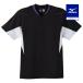  Mizuno официальный легкий рубашка черный × белый × лиловый трубчатая обводка клиренс 