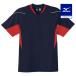  Mizuno официальный легкий рубашка темно-синий × красный × белый трубчатая обводка клиренс 