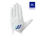  Mizuno официальный монограмма M натуральный кожа модель левый рука для белый мужской 