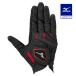  Mizuno официальный двойной рукоятка перчатки / правый рука Golf мужской черный × красный 