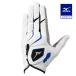  Mizuno официальный двойной рукоятка палец . Short перчатки / левый рука Golf мужской белый × голубой 