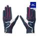  Mizuno официальный двойной рукоятка перчатки / обе рука Golf женский темно-синий 