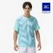  soft теннис бадминтон игра рубашка Mizuno официальный теннис ракетка спорт игра одежда MIZUNO мужской женский голубой бирюзовый 