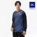  soft теннис бадминтон p Ractis рубашка длинный рукав Mizuno официальный теннис ракетка спорт тренировка для рубашка MIZUNO мужской женский глубокий темно-синий 