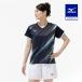  Mizuno официальный игра рубашка ракетка спорт глубокий темно-синий женский 