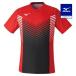  Mizuno официальный игра рубашка ракетка спорт унисекс красный × черный клиренс 