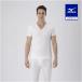  Mizuno официальный повышение температуры материалы breath Thermo нижний одежда тонкий for Daily V шея рубашка с коротким рукавом большой размер мужской "теплый" белый 