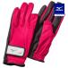  Mizuno официальный перчатки вязаный палец .. модель обе рука ground * Golf унисекс вино 