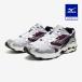  Mizuno официальный WAVE RIDER 10 белый × черный × лиловый унисекс 