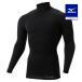  Mizuno официальный Golf одежда Vaio механизм UV cut с высоким воротником рубашка мужской черный . жара меры тепловая защита . средний . меры 