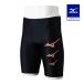  Mizuno официальный Stroke ONE/ водоотталкивающий половина леггинсы черный x свежий розовый мужской 