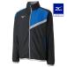  Mizuno официальный тренировка Cross рубашка унисекс черный × Surf голубой 