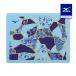  Mizuno официальный плавание полотенце 34×44cm sax унисекс 