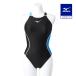 Mizuno официальный .. для medium cut гонки открытый задний женский черный × голубой 