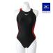  Mizuno официальный .. для medium cut гонки открытый задний женский черный × красный 