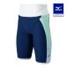  Mizuno официальный .. тренировка для половина леггинсы мужской темно-синий × Neo мята 