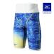  Mizuno официальный .. тренировка для половина леггинсы Estate голубой × подсветка желтый мужской 