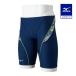  Mizuno официальный .. тренировка для половина леггинсы темно-синий × lime мужской 