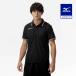  Mizuno официальный утечка задний рубашка-поло черный унисекс клиренс 