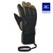  Mizuno официальный повышение температуры материалы breath Thermo ткань 5 палец перчатка унисекс черный × хаки 