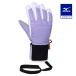  Mizuno официальный повышение температуры материалы breath Thermo ткань 5 палец перчатка Junior лаванда .