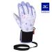  Mizuno официальный повышение температуры материалы breath Thermo ткань 5 палец перчатка Junior белый × лаванда 