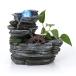  ʮ Υ֥ ơ֥ȥåץեƥ ƥꥢʮ POWLAB Tabletop Water Fountain,Environmental Resin Meditation Fountain,Desktop Founta