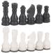 å RADICALn Marble Big Board Games Complete Black and White Chess Figures - Suitable for 16 - 20 Inches Chess Board - Antique 32 Chess Figur