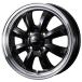  BRIDGESTONE NEWNO 165/50R15 73V GYRAFT 8S  BLACK/RIMPOLISH 15 4.5J+45 4H-100  4