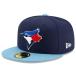  голубой J z колпак шляпа MLB New Era New Era 59FIFTY игрок "надеты" specification генератор переменного тока -to4 темно-синий голубой [nejp59]