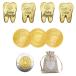 GOODCHI tooth. .. gold coin tooth . exchange make coin toe sfea Lee . tooth memory medal . tooth raw . change memory 8 pieces set storage sack attaching (A)