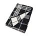 PRODIGAL( Pro tigaru) cashmere 100% check pattern blanket lap blanket (100cm×70cm, charcoal gray )