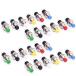 GTIWUNG 24 piece 1A 250V AC 2 pin SPST 6 color normal open Mini moment push button switch 