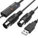 MIDI кабель USB интерфейс кабель клавиатура 5PIN-DIN LEKATO электронный музыкальные инструменты .PC простой подключение изменение кабель высота . отправка эффективность 