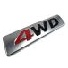 4WD / metal эмблема [ серебряный основа ][ знак цвет : красный + чёрный ] mj200-red