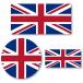 Isaac Trading Англия национальный флаг стикер атмосферостойкий * водостойкий прямоугольный 2 листов (81×54mm,36×24mm)+ круглый ( диаметр 54mm) итого 3 шт. комплект 