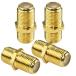 KAUMO antenna cable extension connector relay adapter female / female screw type F type connector for gold ...(4 piece )