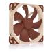 Noctua NF-A14 PWM, premium тихий звук вентилятор, 4-Pin подключение (140mm, Brown )