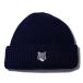  mezzo n лисица MAISON KITSUNE вязаная шапка лиса head Large Beanie PM06112 темно-синий мужской женский бренд высококлассный большой вязаная шапка 