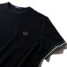  Fred Perry twin наконечник олень. . футболка M2396 102 BLACK FRED PERRY мужской короткий рукав 2026 год весна лето 2026SS