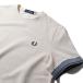  Fred Perry twin наконечник олень. . футболка M2396 560 ECRU FRED PERRY мужской короткий рукав 2026 год весна лето 2026SS