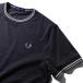  Fred Perry twin наконечник футболка M1588V 87A ANCHOR GREY FRED PERRY мужской женский унисекс короткий рукав 2026 год весна лето 2026SS