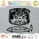  cat sticker circle face BK nose ... ear breaking shide . ear name inserting Cat in Car house . cat . - 